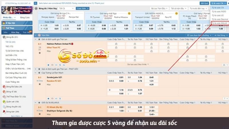 Tham gia được cược 5 vòng để nhận ưu đãi sốc