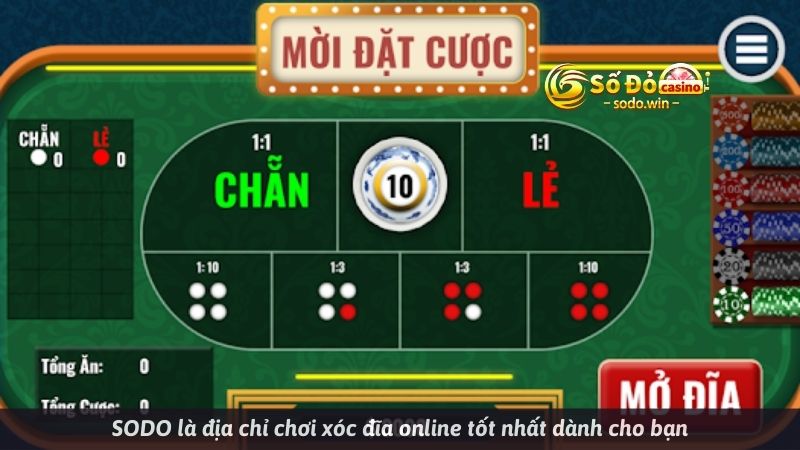 SODO là địa chỉ chơi xóc đĩa online tốt nhất dành cho bạn